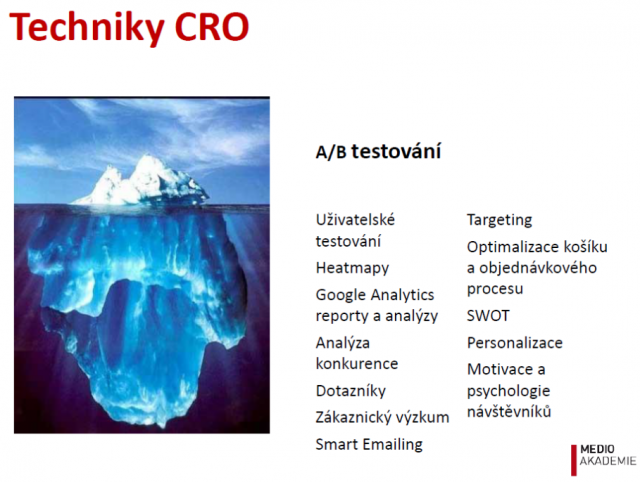 Seznam probíraných technik je obsáhlý